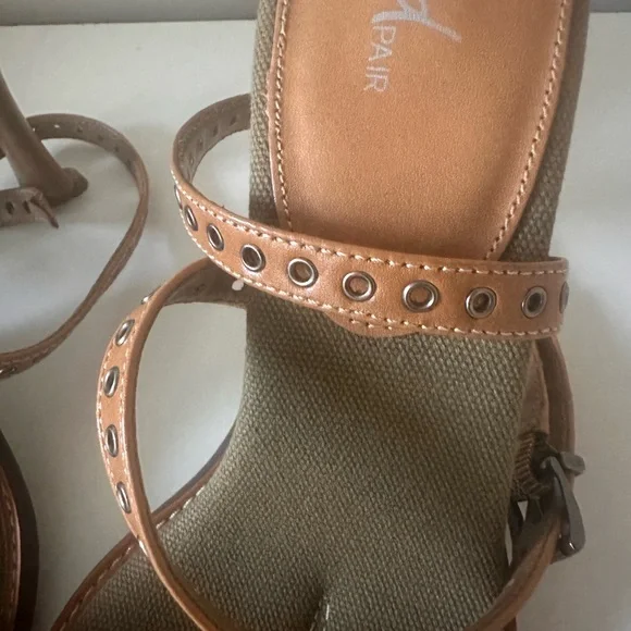 Wild Pair Brown and Tan Strappy high heel Sandals - Picture 5 of 15